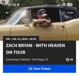 Zach Bryan - With Heaven on Tour PIT tickets