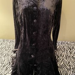 Dark Grey Velvet Vintage Jacket 