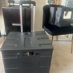 Rolling Filing Cart Like New Black 