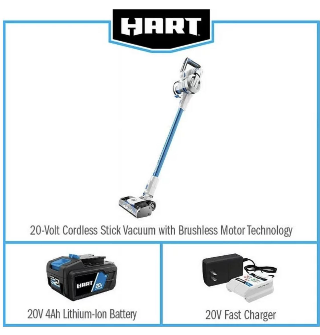 HART 20-Volt Cordless Stick Vacuum NEW IN BOX