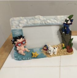 Betty Boop Collection Baby boop at beach Frame