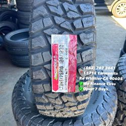 285/75R16 LT Landspider M/T New Set of Tires Installed and Balanced Set de Llantas Nuevas Instaladas y Balanceadas