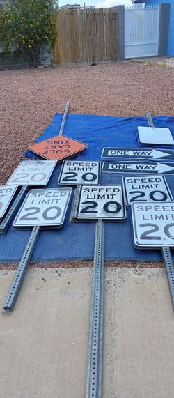 Speed Limit One Way Golf Cart Signs Decomissioned