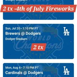 Dodger Tickets Good Seats And Shade