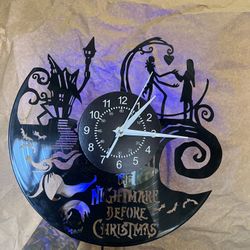 Nightmare Before Christmas Vinyl Clock
