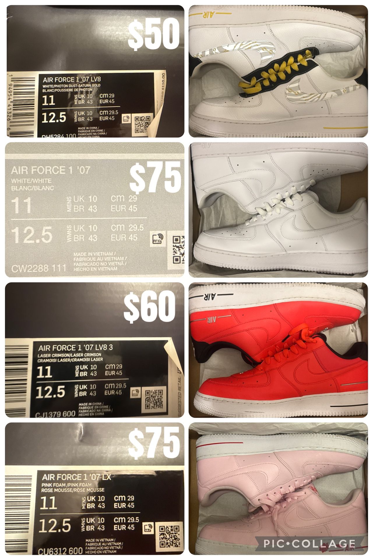 12 Pairs Size 11 Men’s Shoes