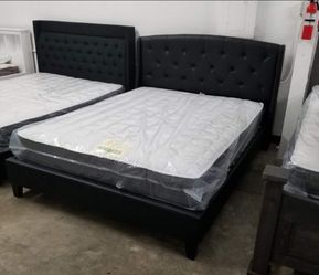 Queen Bed Frame With Mattress 
