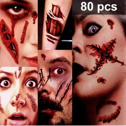 New Zombie Makeup, Halloween Zombie Makeup Kit, Scar Tattoos