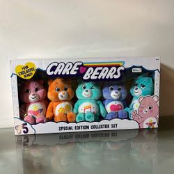 Care Bear Plush Treasure Box 5 Pack Value Set Special Edition Collector Set Exclusive Pack