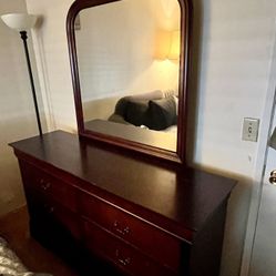 Dresser with mirror & nightstand