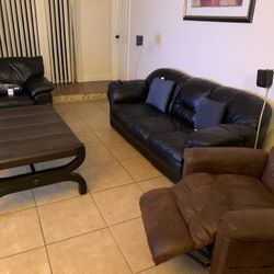 Black Leather Couches Living Room