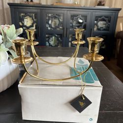 Gold Quarted Candle Holder 