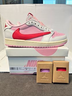 Nike Jordan 1 Low Travis Scott Tropical Pink Shoes Size 5.5 Men + More