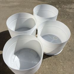 Half White 55 Gallon Barrels