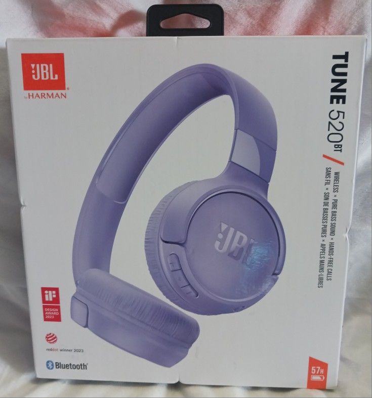 JBL Tune 520BT Wireless Bluetooth Headphones( Purple)