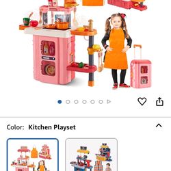 Kids portable kitchen set.