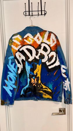Custom Unisex Jacket Hand-Painted Denim