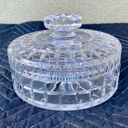 Vintage Ceska Canterbury Fine Crystal Covered Candy Dish 3”H x 7” Diameter