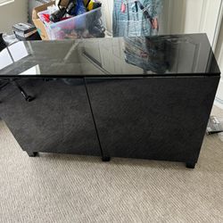 Black Console With Shelves