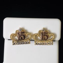 10kt Gold 15 Anios Earrings 