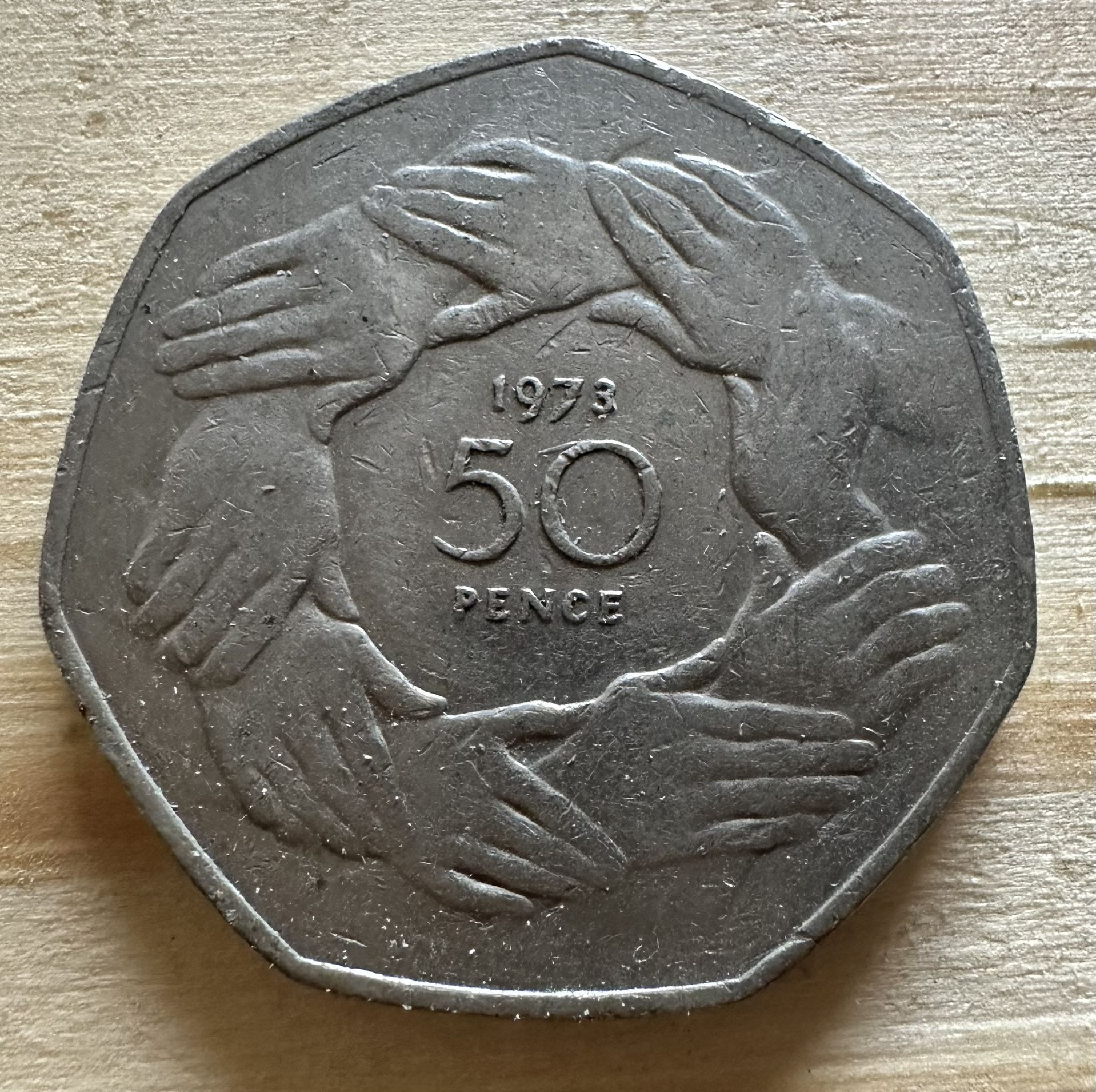 1973 50 Pence UK Coin 
