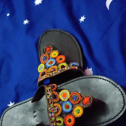 Handbeaded Maasai sandals for Women wear size 11-12