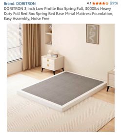 Full (size 4 inch) low profile spring box in mint condition