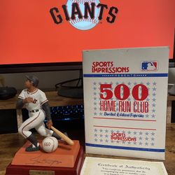 SF Giants Willie Mays 500 Home Run Club Figurine 