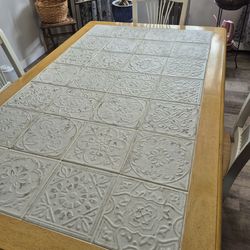 Farm style table and four chairs