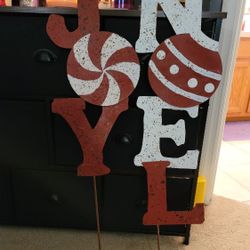 Christmas Lawn Metal Signs