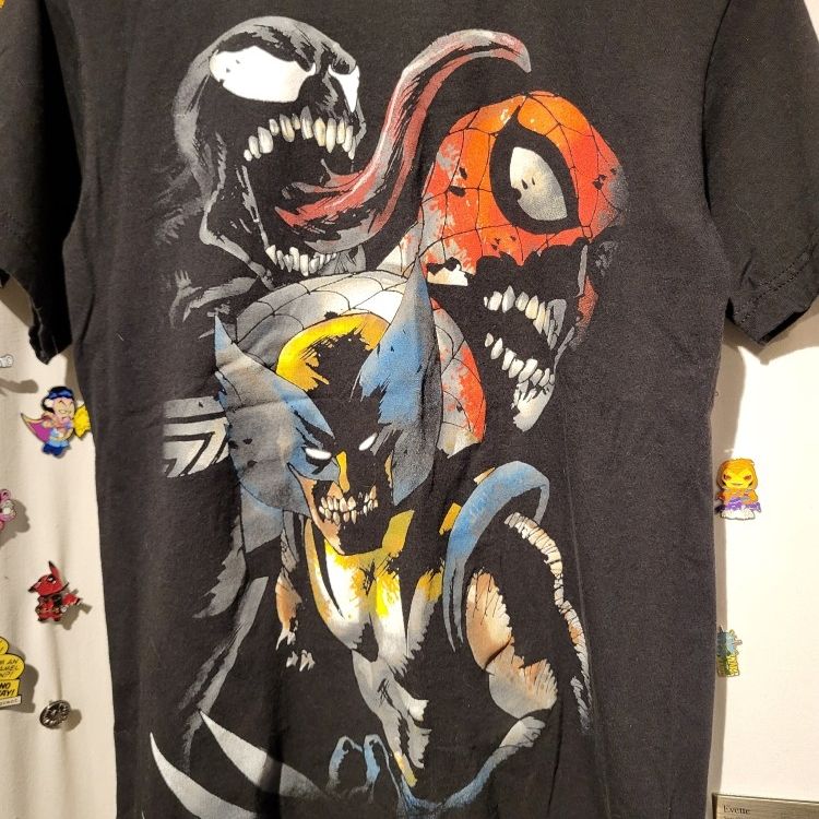 【希少】MARVEL \"Mad Engine\" VENOM ビンテージ Lサイズ New Vintage Marvel Mad Engine Venom Spider-Man Shirt Medium