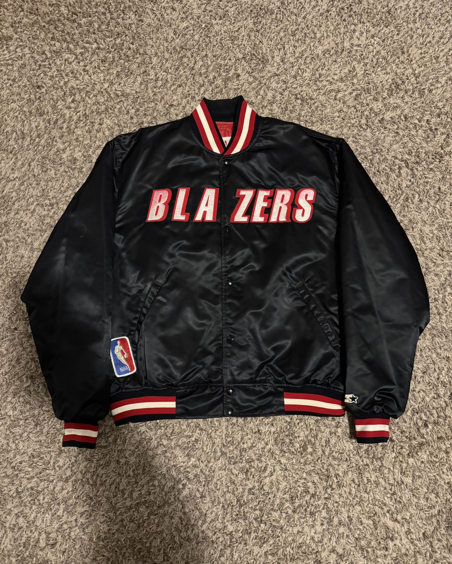 Vintage Starter Portland Trail Blazers Satin Basketball Jacket