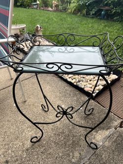 Table With Glass Tray