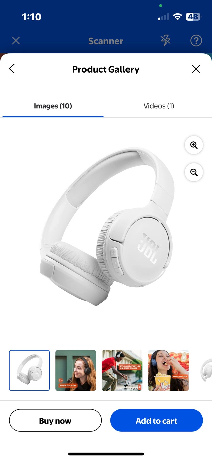 JBL Tune 510BT - Wireless on-ear headphones - White