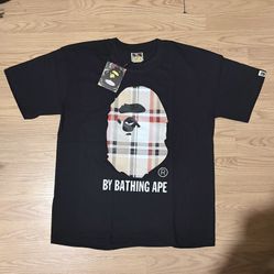 Bape tee x burberry 