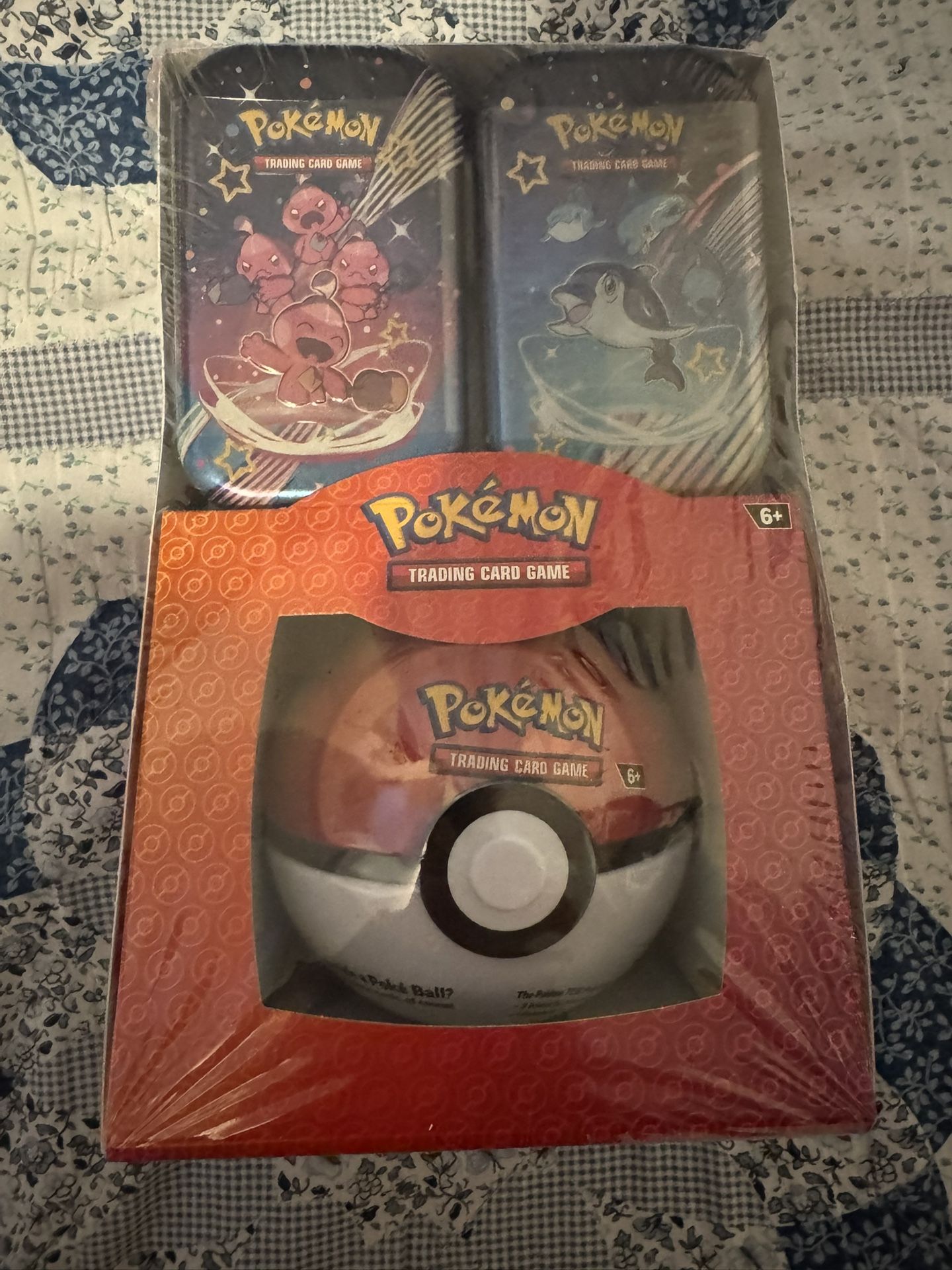 Retail Exclusive Pokemon Paldean Fates Mini Tins + Poke Ball Tin