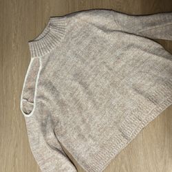 EXPRESS pink Off The Shoulder Sweater