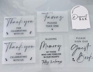 Acrylic Wedding Sign Set Stand