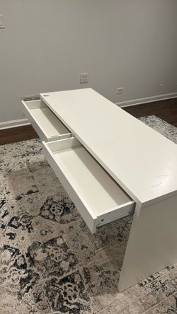 White Desk with Drawers