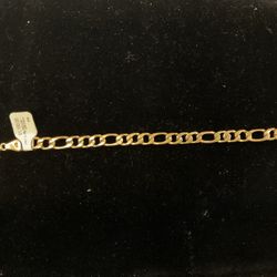 10KT Figaro Bracelet I-2454