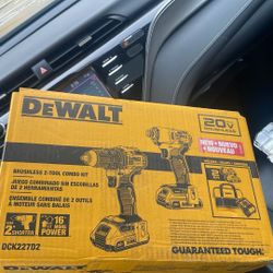 Dewalt Brushless 2-Tool Combo Kit , With Side box 