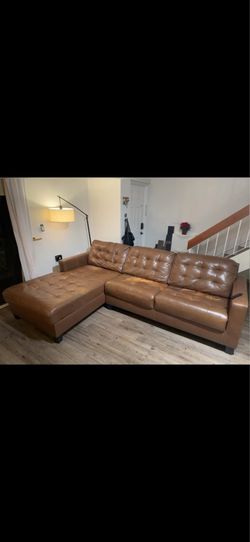 Brown Leather Couch