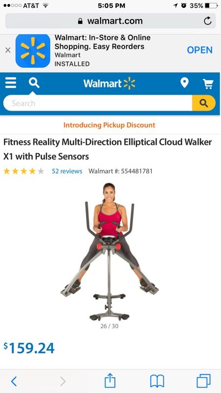 Fitness Reality Multi-Direction Elliptical Cloud Walker X1 with Pulse Sensors