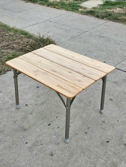 KingCamp Portable 4-Folding Bamboo Table for 2-3 Person
