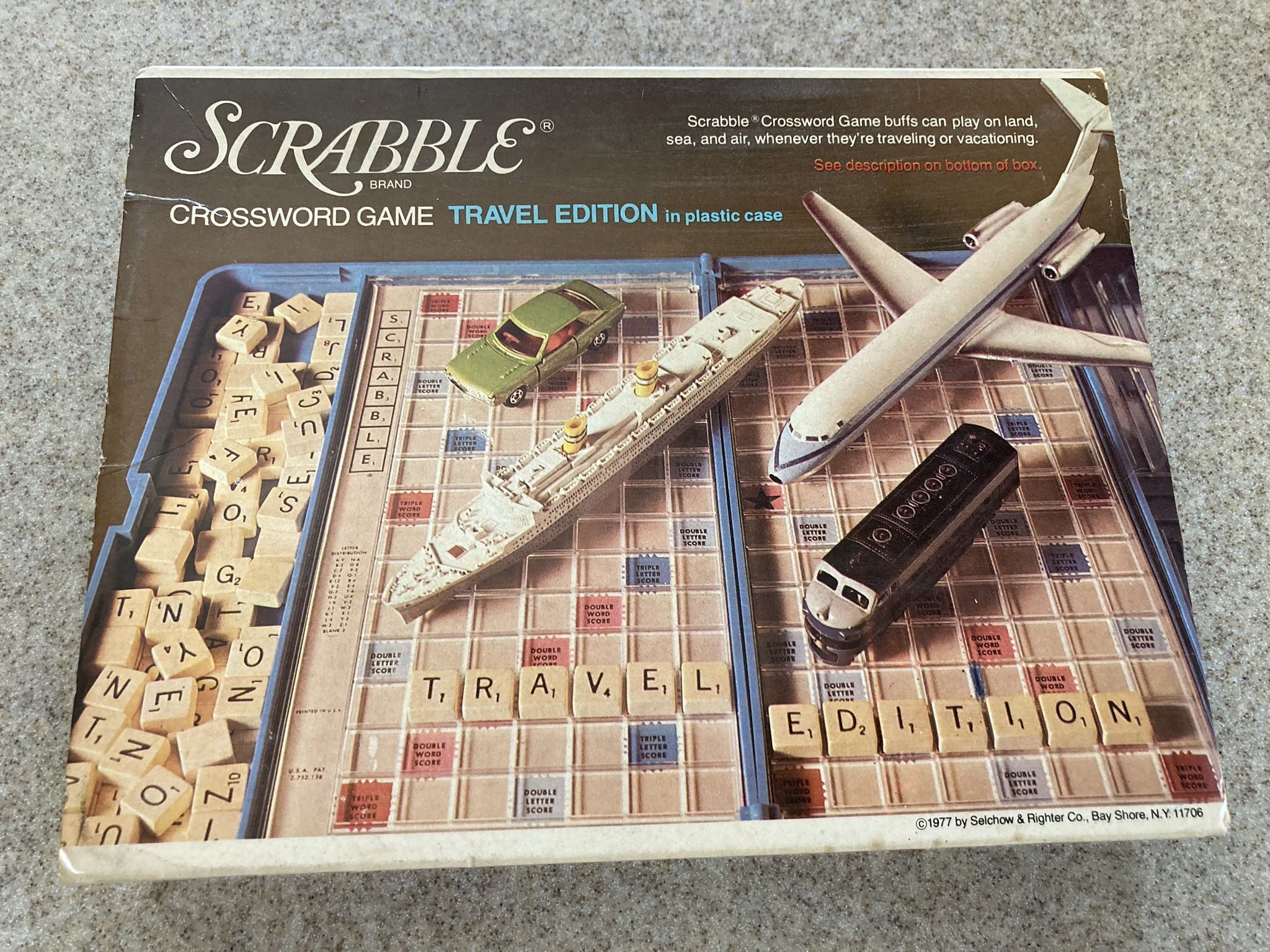 Vintage Travel Scrabble Game