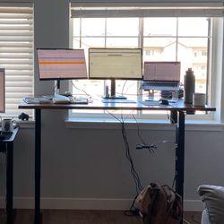 Standing Desk  with 2 HP Monitors