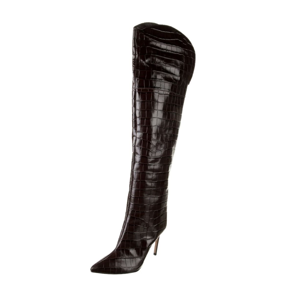 Schutz Embossed Leather Over The Knee Boots