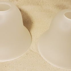 2 Frosted Glass Lamp Shades