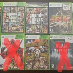 X box 360  games $5 each