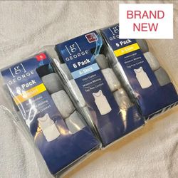 NEW! George Men's Assorted A-Shirts, 18-Pack, Men’s Small, Black/Grey